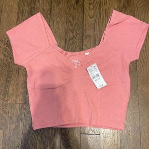 Pacsun Pink Short-Sleeved Top